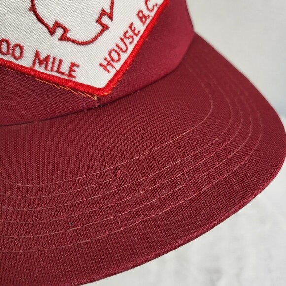 100 Mile House BC Fire Department Hat Snapback Vintage 70s 80s Cap Trucker - Picture 2 of 12